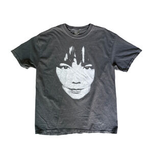 Vintage Björk Face Portrait T-Shirt Black, Size XL